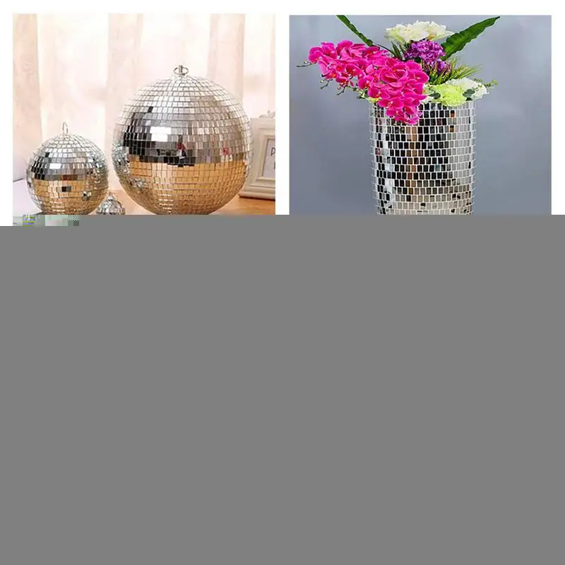 New Self-Adhesive Real Glass Craft Mini Square Mirrors Mosaic Tiles Stickers Bathroom DIY Handmade Disco Ball Craft Home Tiles glass mosaic tiles diy mosaic supplies mirror mosaic tiles