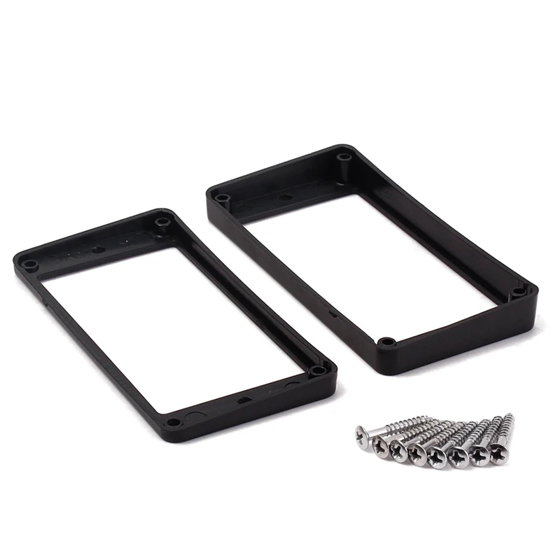 

2PCS Black Curved Humbucker Pickups Frame Mounting Rings for Electric Guitar
