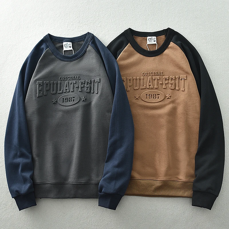 

Spring and autumn new fashion casual letter three-dimensional trend long sleeve hoodie
