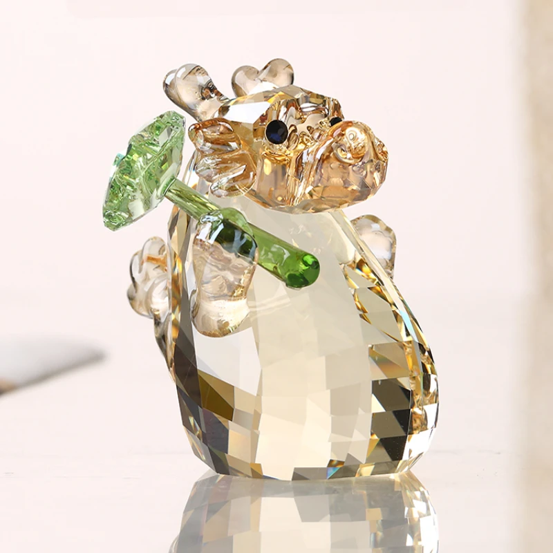 

Украшение Lucky Dragon для дома, украшение для рабочего стола, кукла для ручного стола, игривая, подарок для прилива, талисман, кристалл, Новинка