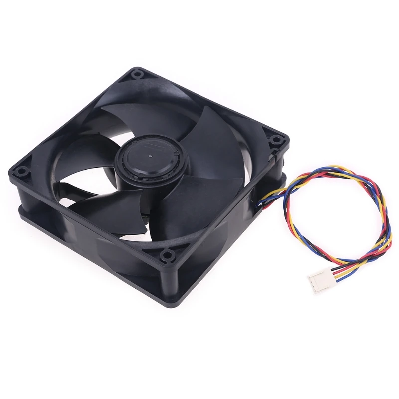 Cooling Fan 6000RPM 120mm 12cm PWM High Speed CFM for DC 12V 1.65A 4 wire 4-Pin Dual Ball Beari
