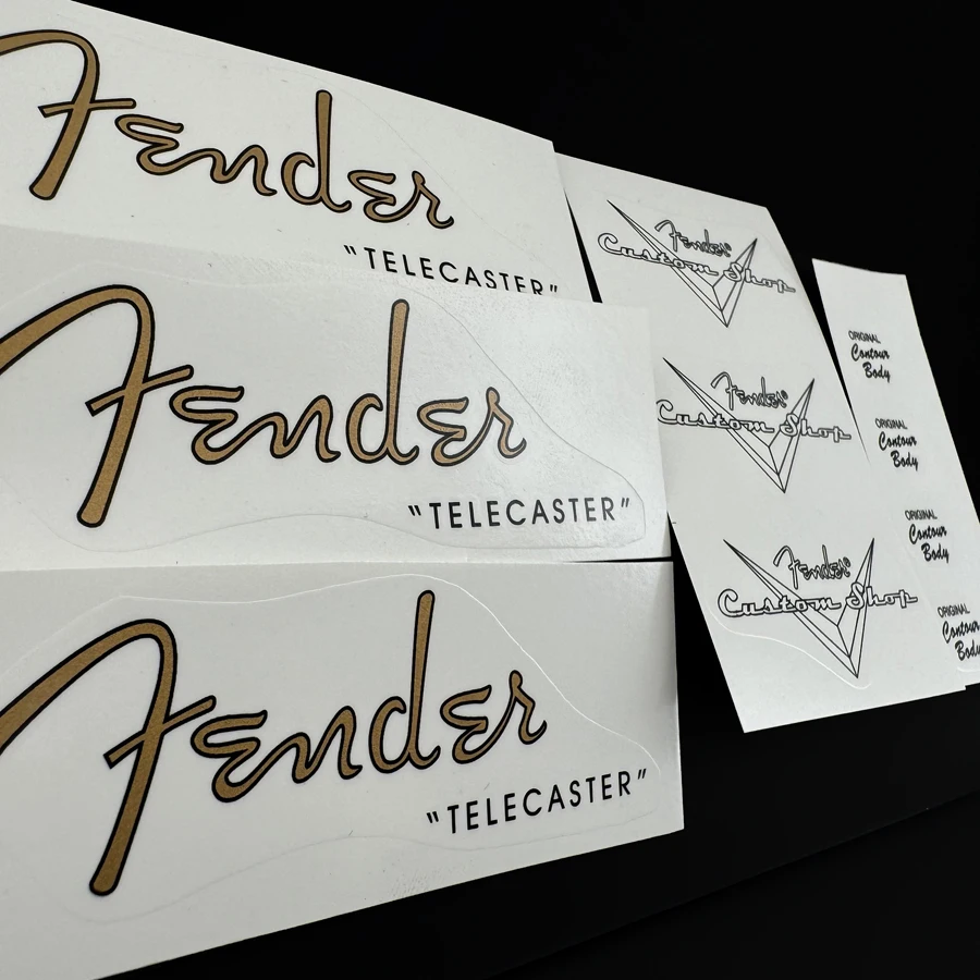 3 Sets Waterslide Guitar Decal Sticker Guitar Peghead GOLD For TL