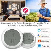 Tuya Smart ZigBee Temperature And Humidity Sensor Wireless LED Screen Display Working With Google Assistant Tuya Zigbee Hub - Image 5