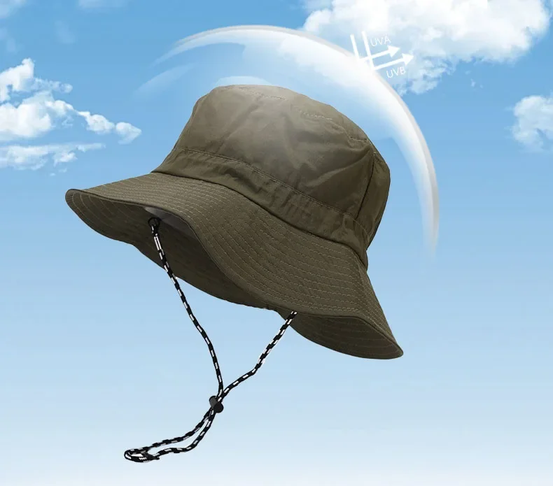 Quick Drying Fisherman Caps Women Men Outdoor Sun Anti-UV Protection Panama Hats Waterproof Camping Foldable Bob Bucket Sunhats