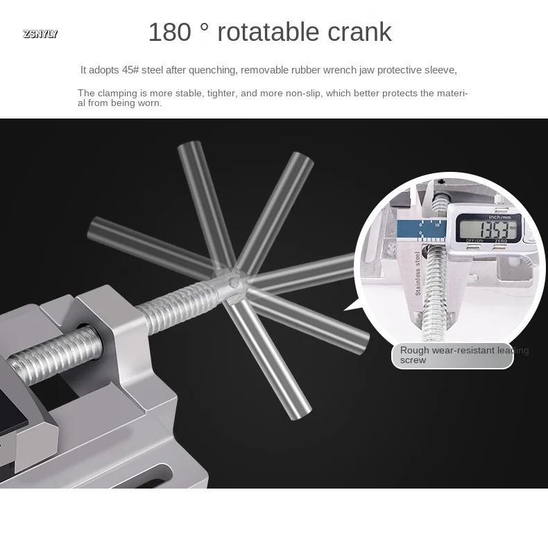 Industrial Heavy Duty 2.5 Inch Drill Press Vise Milling Drilling Clamp Machine Vise Tool Workshop Tool Machine Tools Accessories 6