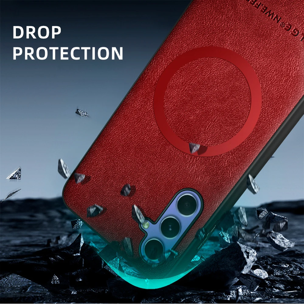 Premium Vintage Leather Magnetic Phone Case Cover