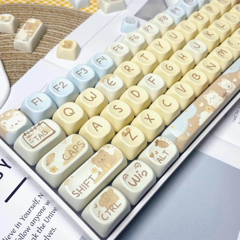 Kawaii Keys Milk Tea Bear Mao Profile Keycaps (131 Keys)