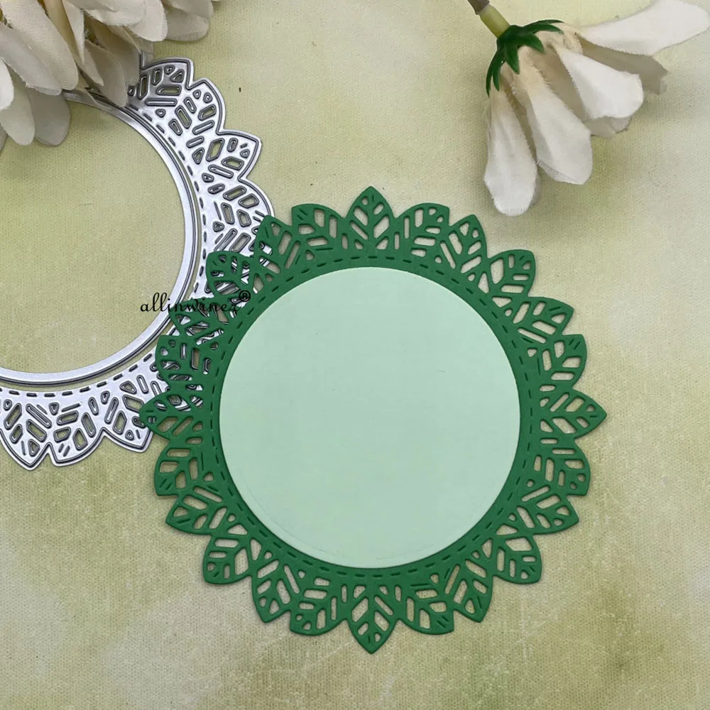 화환 잎 레이스 금속 절단 다이 스텐실 DIY Scrapbooking 장식 엠보싱 공예 다이 커팅 템플릿