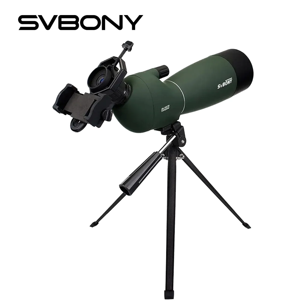 SVBONY SV28 Spotting Scopes with Tripod,with Phone Adapter,25-75x70,Waterproof,Compact, for Target Shooting,Wildlife