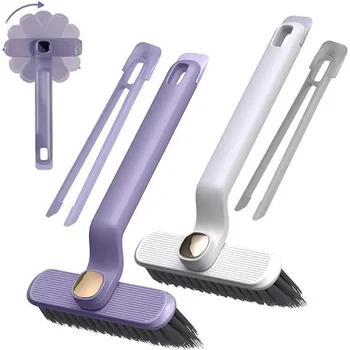 Brosse de nettoyage de crevasses rotative multifonctionnelle pour salle de bain et cuisine, brosse de nettoyage 2 en 1 pour le nettoyage des crevasses et des surfaces 1