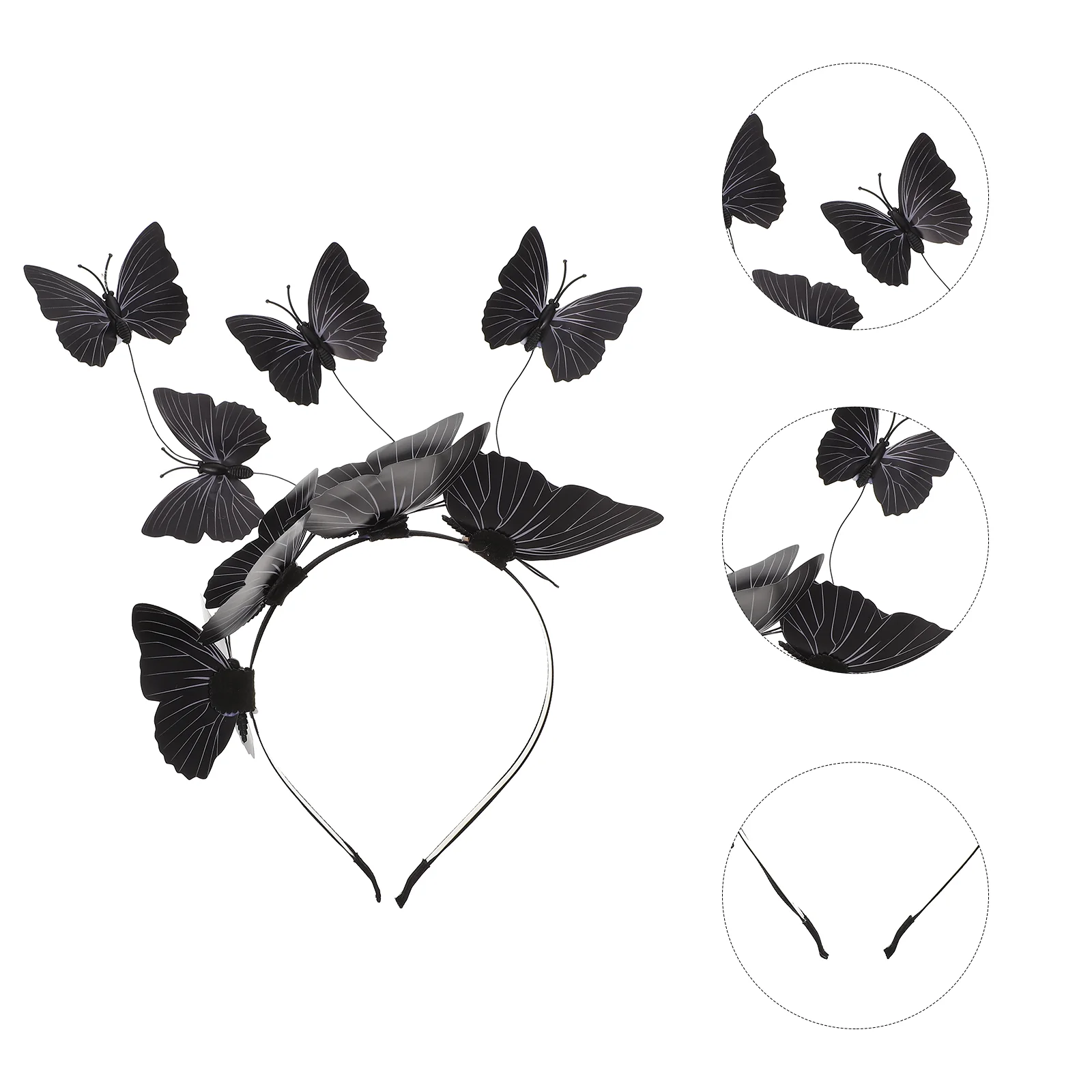 

3D Butterfly Headband Cosplay Accessory Party Headpiece Girl Headdress Supplies Outfits Costume Butterflies