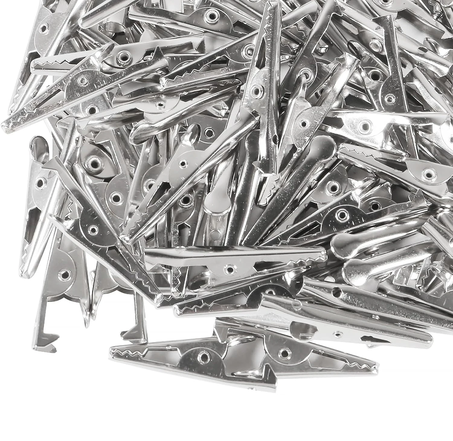50PCS Mini Alligator Clips Mini Metal Alligator Clip 28mm 35mm 45mm for Electric Testing for Battery Test