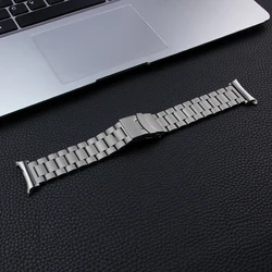 Quick Fit Luxury Metal Strap with Stainless Steel Fold Buckle - Galaxy Ultra 47mm (Titanium Color - S)