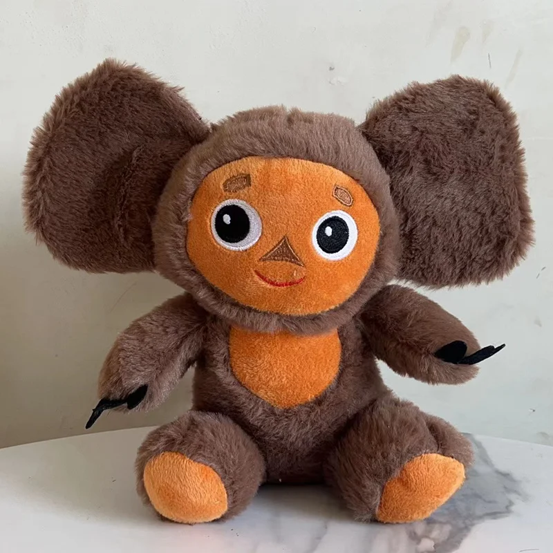 고품질 Cheburashka 플러시 장난감 큰 눈 원숭이 옷 인형 러시아 애니메이션 아이 수면 Appease 인형 장난감 어린이위한