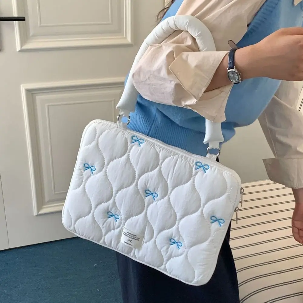 Elegant Large Capacity Bowknot Laptop Shoulder Bag - Shockproof & Multifunctional Handbag