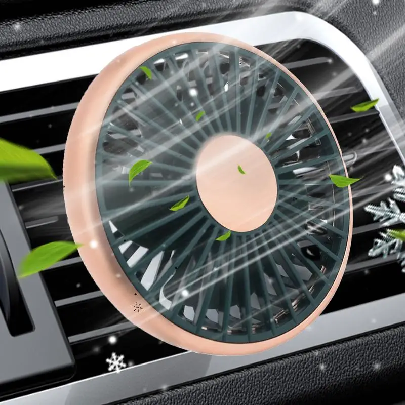 2025 New Car Air Outlet Fan USB Cooling Fan With Color Changing Light 3 ...
