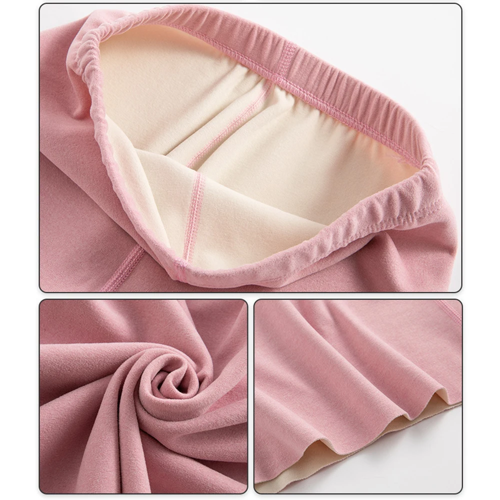 Women's Thermal Underwear Men Double-sided Fleece Seamless Thermos Clothing Warm Lingerie Suit Winter Clothes Women 2 Piece Sets