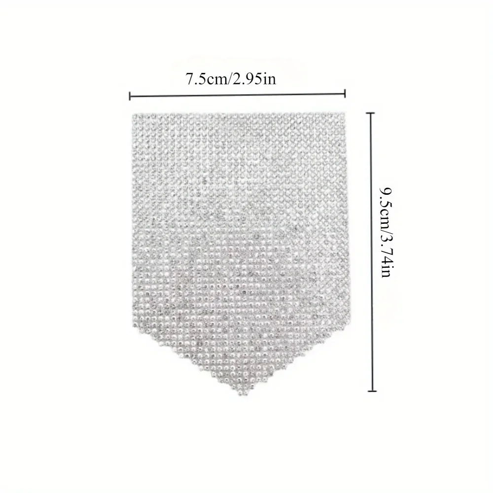 Clothing Print Rhinestone Patches-Fashion Rhinestone DIY Decoration Crystal Pocket Sticker Bling Jean Applique Cloth