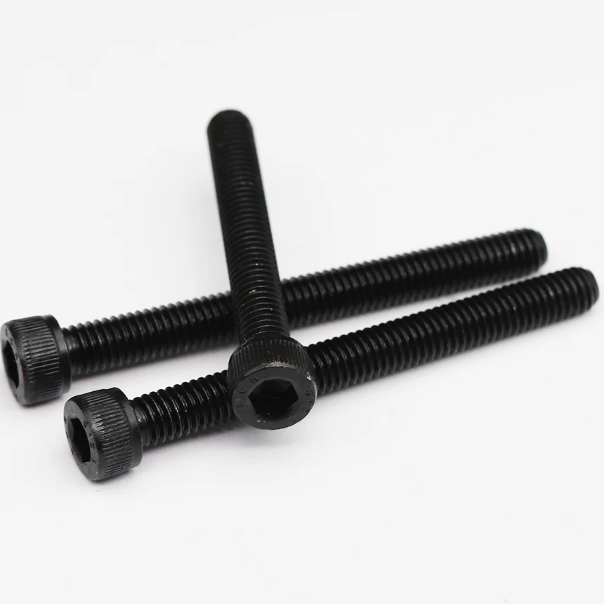 M3 M4*45/50/55/60/65/70 12.9 Grade Black Carbon Steel Full Half Thread DIN912 Cap Cup Allen Head Bolt Hex Socket Screw