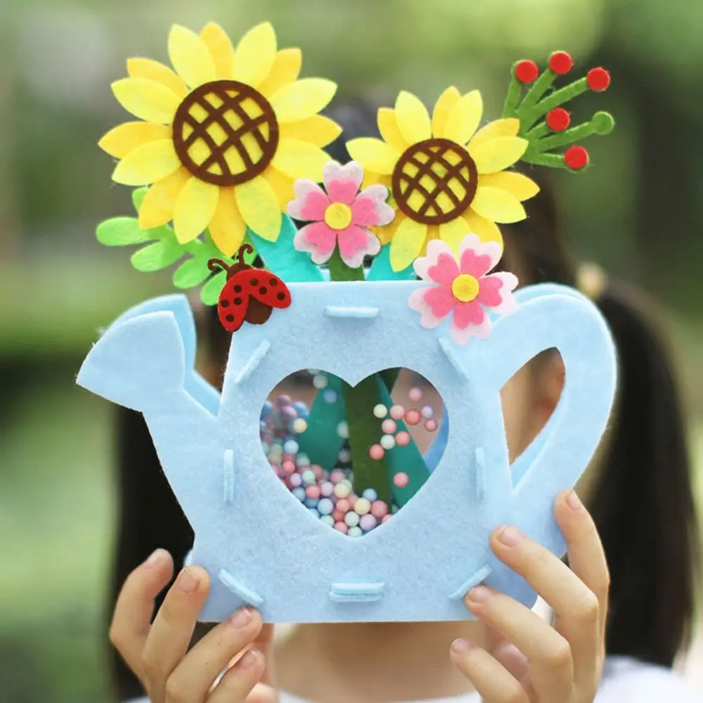 

Beads DIY Flower Pot Crafts Toys Handicrafts Carnations Rose Handmade Potted Plant Toy Sunflower Parent-child Kids/Children