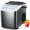 Stainless Steel Portable Ice Maker Machine Self-Cleaning 26.5lbs/24Hrs 6 Mins/9 Pcs Bullet Ice High Corrosion Resistance 1