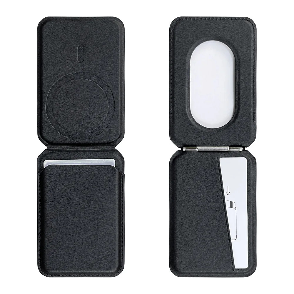 Universal Magnetic Wallet Stand with Rotating Kickstand and Card Holder – Premium PU Leather Case Accessory