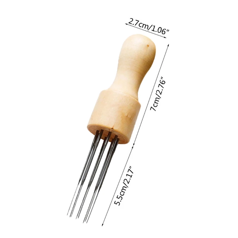 DIY Felting Needle Eight Needles Tool Craft Wool Felt Stitch Solid Wooden Handle sewing needles