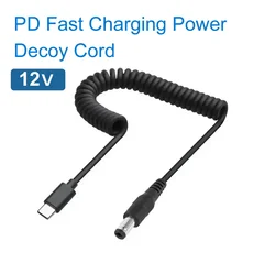 Universal USB - C to 12V DC Power Adapter Cable for LCD Monitors and Broadcast Equipment (12V)