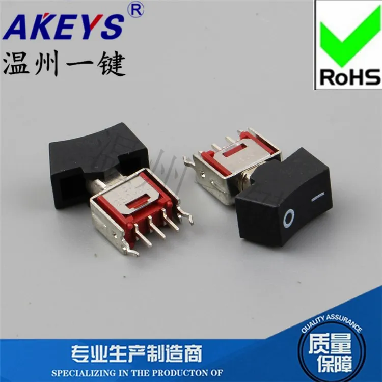 Srls-102-A2-02B-Rs Spina Laterale Bilanciere Pulsanti Tipo Barca A 3 Gambe Interruttore A Bilanciere 2A 250Ac