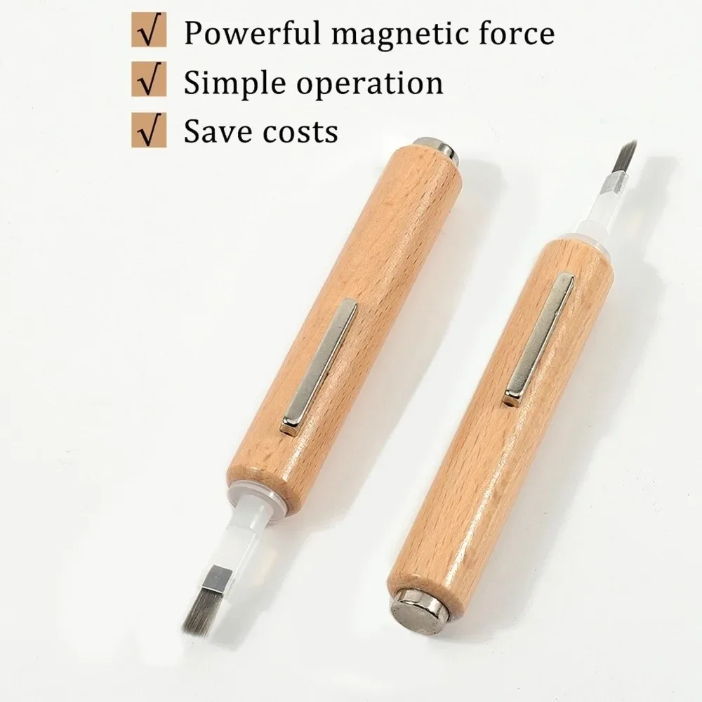 Interchangeable Brush Heads Nail Pen Tool Set 3 In 1 Multifunctional Strong Magnet Nail Art Brush Easy Manicures Manicure Tool