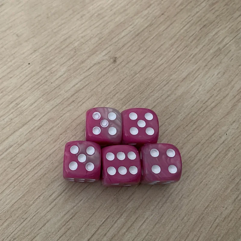 5-Piece Dual-Color 16mm Dice Set - Fun Puzzle Board Game Accessories