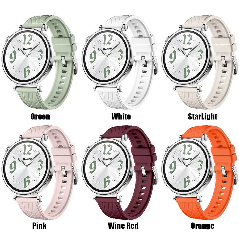 حزام سيليكون 18 ملم لساعة هواوي GT4 41 ملم سوار بد...