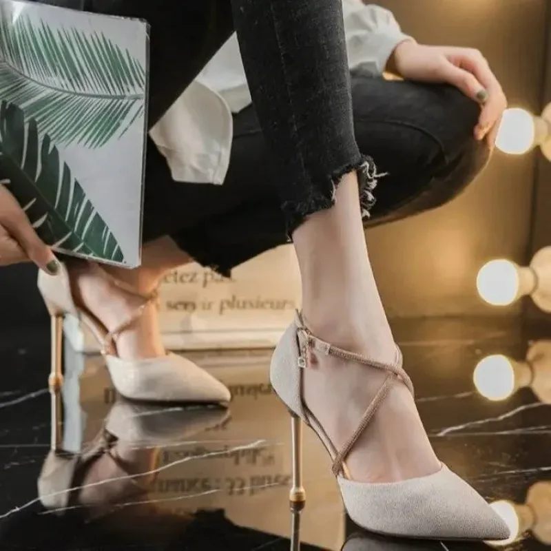 2024 New fashion summer women Sexy Stiletto High Heels pumps Ladies Pointed Toe Shallow Party Shoe for wedding women black shoes 3