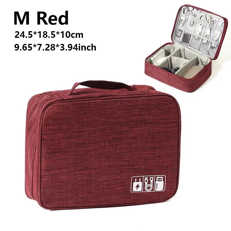 Waterproof Portable Travel Cable and Electronics Organizer Bag