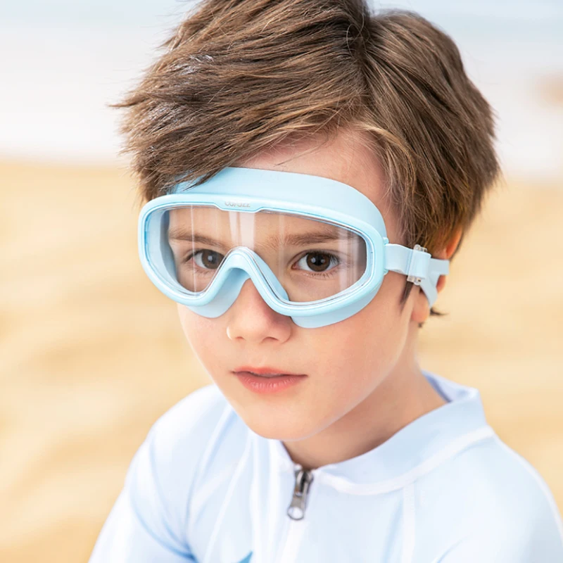 Children Adjustable Swimming Goggles Big Frame  Anti Fog Swimming Glasses Outdoor UV Protection Swim Eyewear with Goggles Case 2
