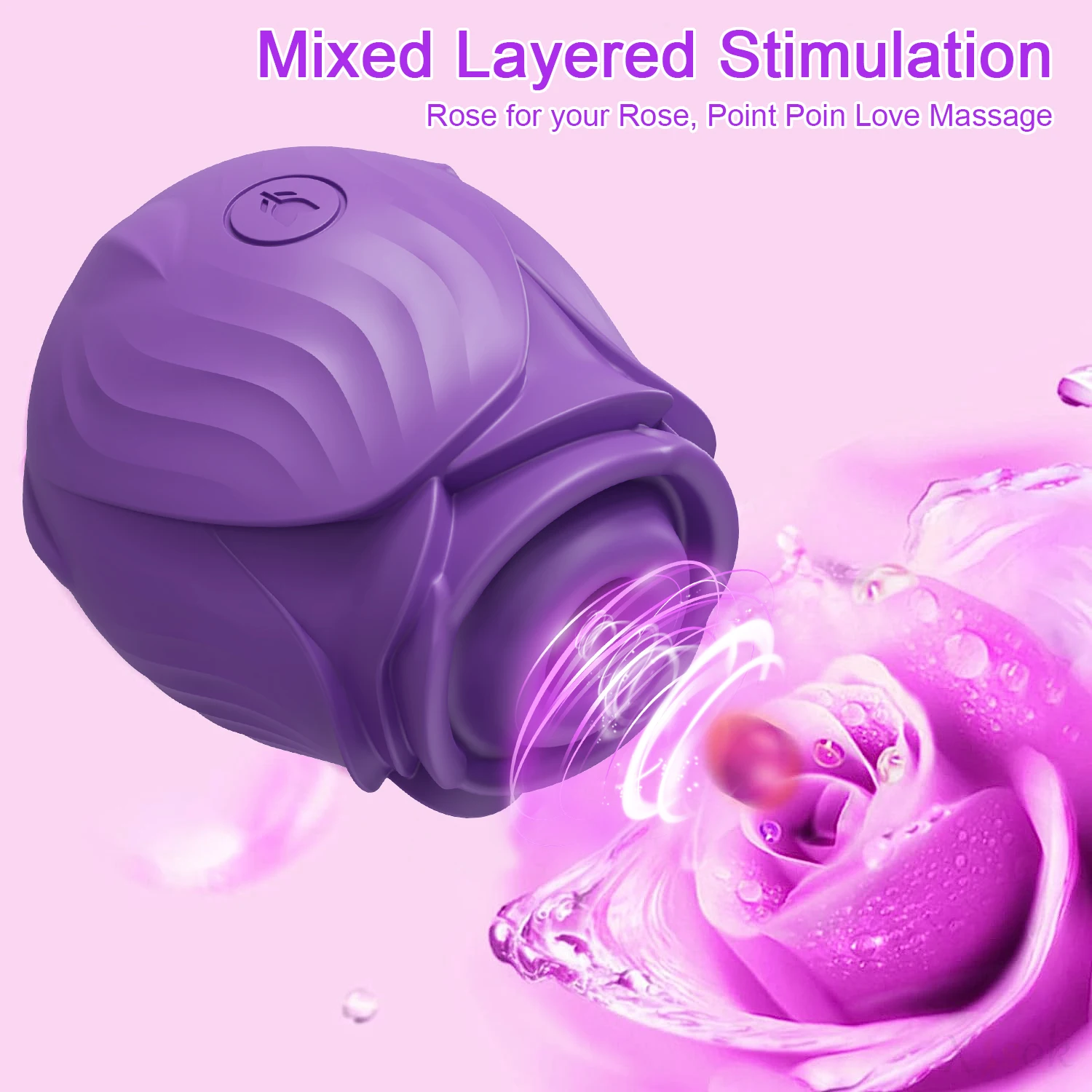 Female Masturbator Rose-Sucking Vibrator Women Nipple Massager Clitoral Vacuum Stimulator Vibrating Female Masturbator Sex Toys Adults