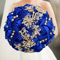 Royal Luxury Rhinestone Bouquet For Bride Wedding Handmade Flowers Bridesmaids Hand Decor  Wedding Accessories 1