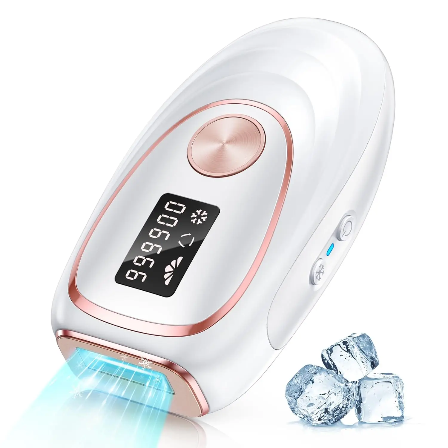 

Лазерный эпилятор для удаления волос IPL с охлаждением от льда для мужчин и женщин, усовершенствованное устройство для удаления волос на всем теле, 999900 вспышек, 5 уровней постоянного действия