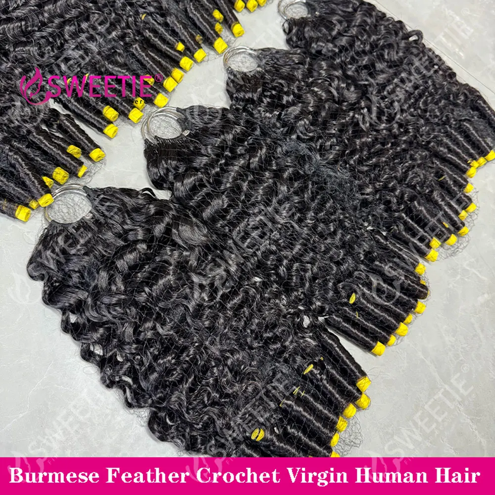 Crochet Human Hair Spanish Spiral Curly 12A Pixie Curly Virgin Human Hair Feather Crochet Hair Extensions For Braiding Invisible 2