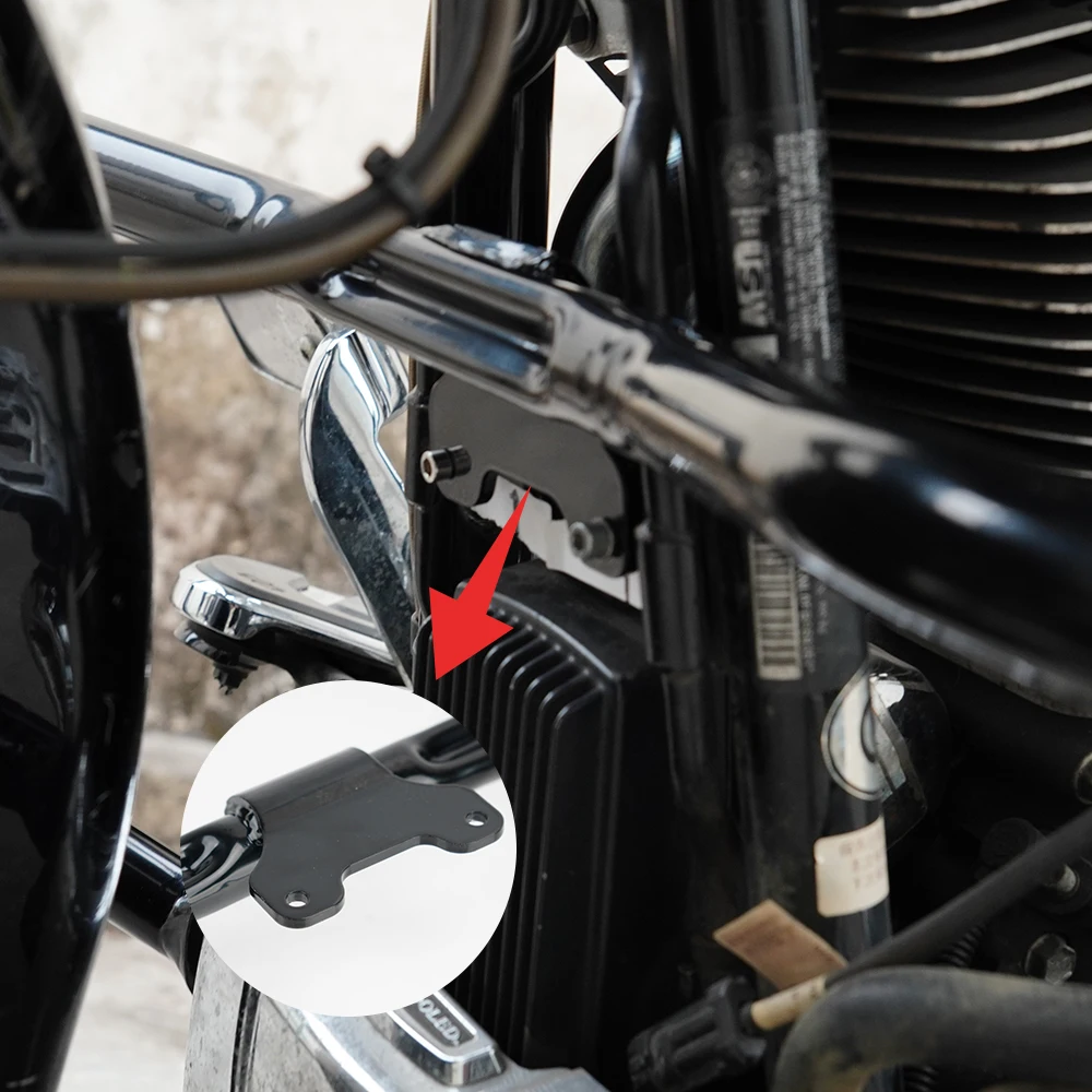 Harley Touring Street Glide/Electra Glide/Revival/Road King 2014-2024 글로스 블랙(글로스 블랙)용 다진 엔진 가드