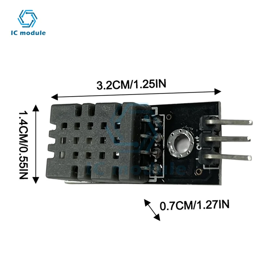 Dht11 Sensor JESSINIE 5-Pack DHT11 Digital Sensor Module - Temperature ...
