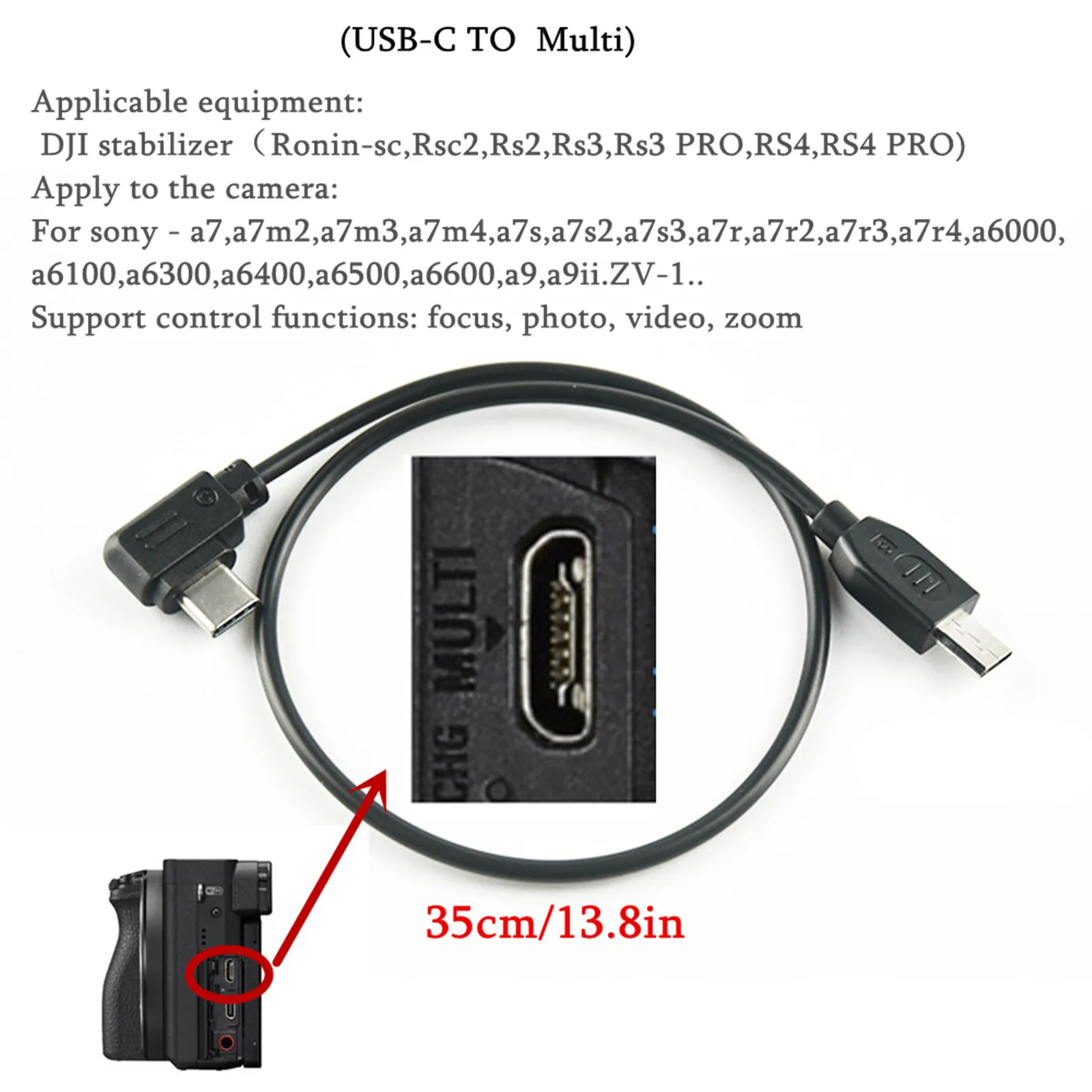 Usb Cable Sony A7ii Usb Mode Connecting For DJI R (USB C To Sony