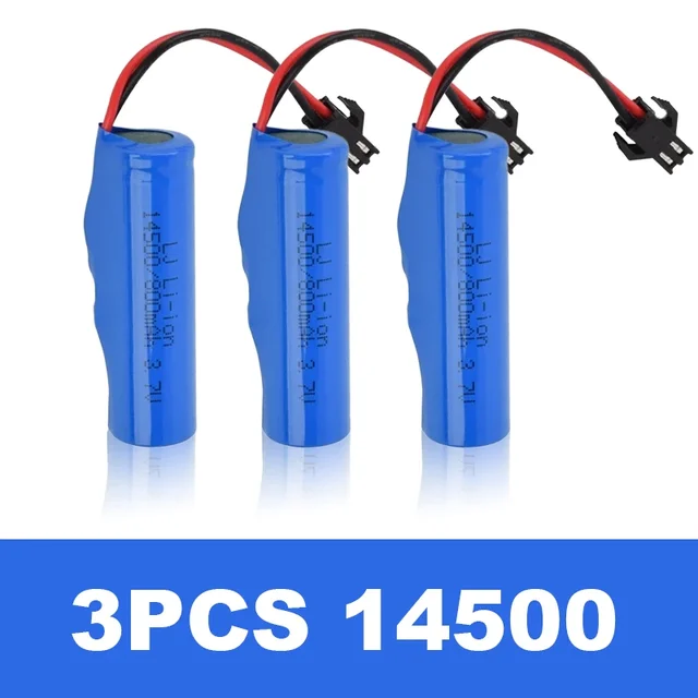 14500 SM 플러그 3.7v 800mah Lipo 배터리