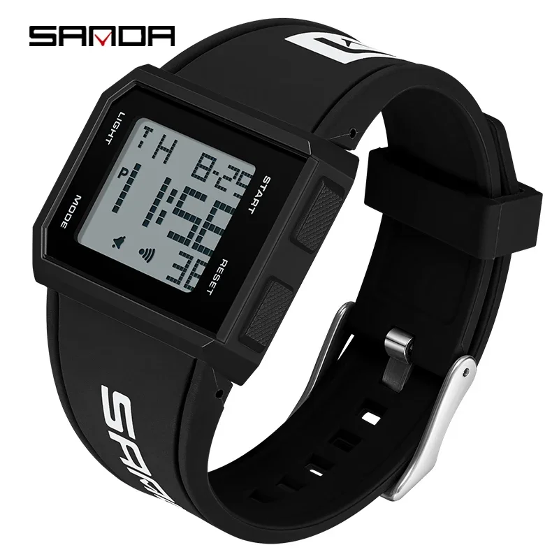 Enhanced Title: SANDA Men's Waterproof Sport Chronograph Digital Watch with Alarm