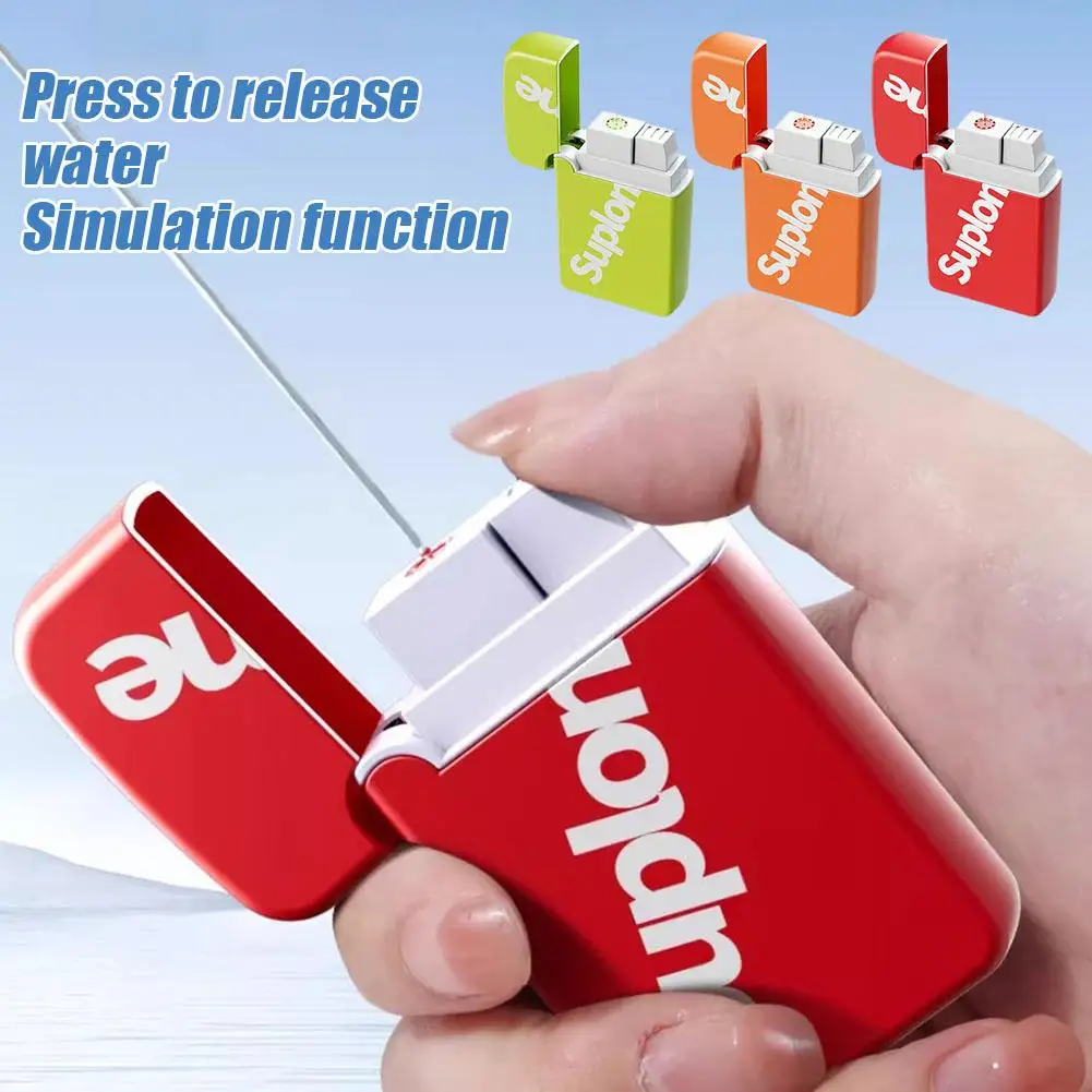 Funny Water Lighter Toy Funny Prank Toys Parties Press To Spray Water Party Supplies New Jokes Decompression Toy For Kids Adults prank toys joke toys