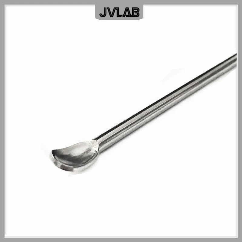 Micro Drug Scraper Spoon Stainless Steel Spatula Scoop Shovel Length 220 mm SUS Trace Medicine Spoon 22 cm 5/PK