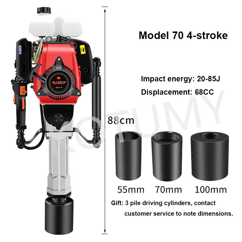 4-stroke 2-stroke Gasoline Engine Piling Machine Pile Driver Post Hammer Farm Construction Orchard Triangular Steel Pegging-out 4