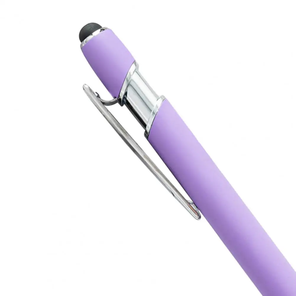 2Pcs 1.0 Nib Refill Replaceable Ballpoint Pen with Clip Grip Metal Aluminum Rod Black Ink Writing Pen Office Supplies