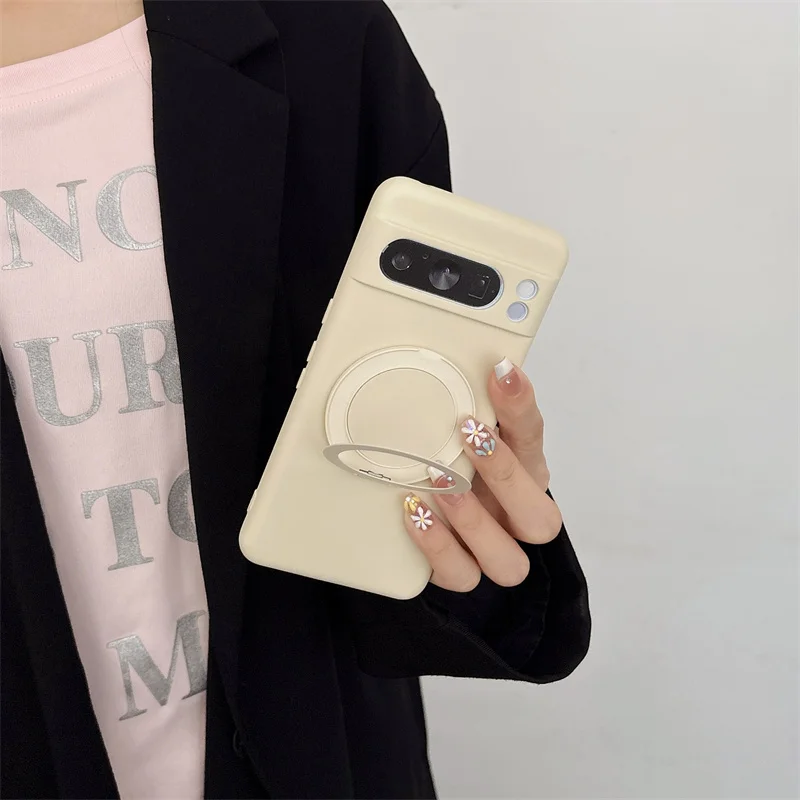 Wireless Charging Magnetic Stand Bracket with Shockproof Back Cover