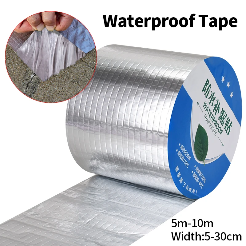 Nastro Butilico Largo 50-200 Mm Nastro Adesivo Impermeabile In Alluminio E Butile &ndash; 5 Metri, Per Sigillare Giunti, Tubi O Riparazioni Nastro Per Tetti